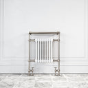 Blenheim Floor Mounted Traditional Towel Warmer Radiator Polished Nickel