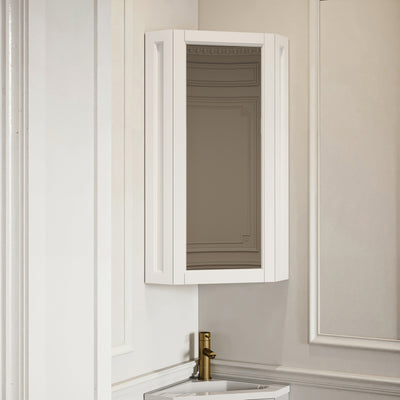 Blenheim Matte Cream Corner Storage Mirror 365mm
