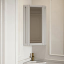 Blenheim Matte Stone Corner Storage Mirror 365mm