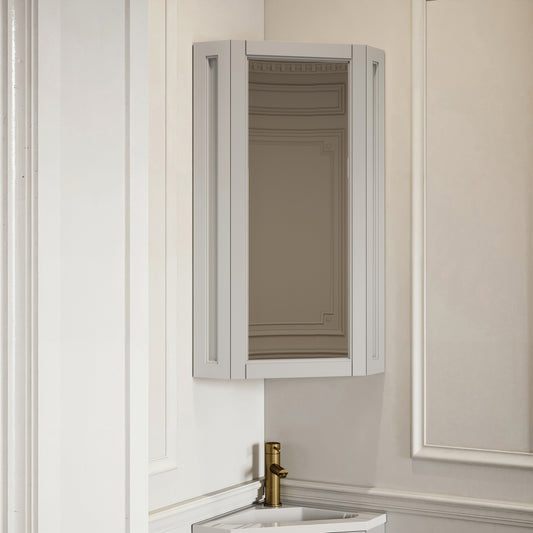 Blenheim Matte Stone Corner Storage Mirror 365mm