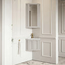 Blenheim Matte Stone Corner Vanity Unit with Mirror Cabinet 390mm