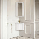 Blenheim Matte White Corner Vanity Unit with Mirror Cabinet 390mm