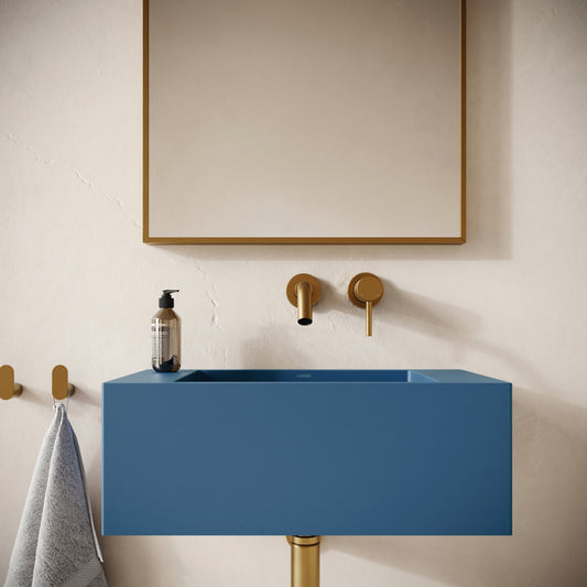Blocco Azure Concrete Wall Hung Basin 600mm