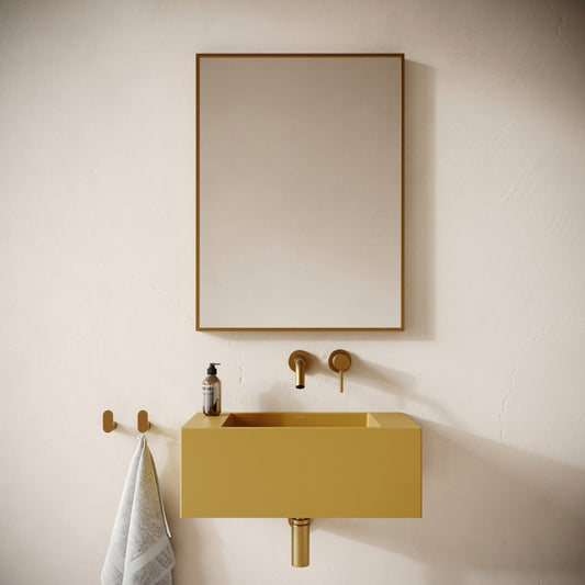 Blocco Saffron Concrete Wall Hung Basin 600mm