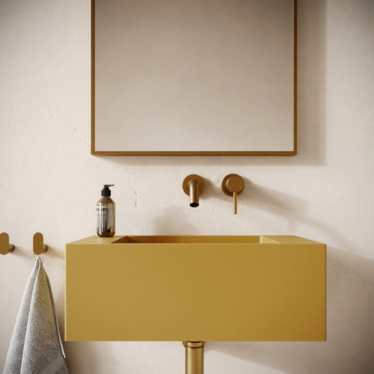 Blocco Saffron Concrete Wall Hung Basin 600mm