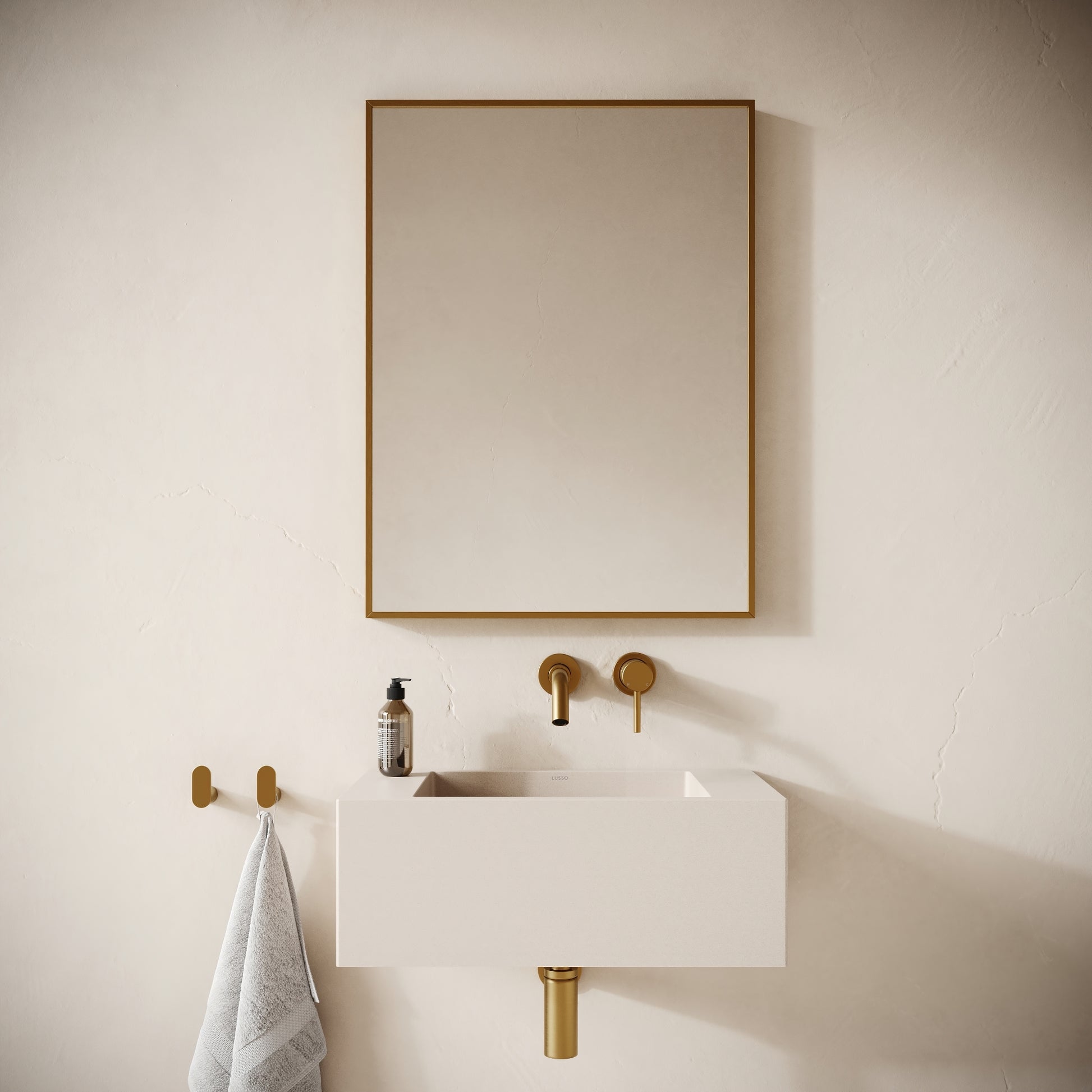 Blocco Shore Concrete Wall Hung Basin 600mm