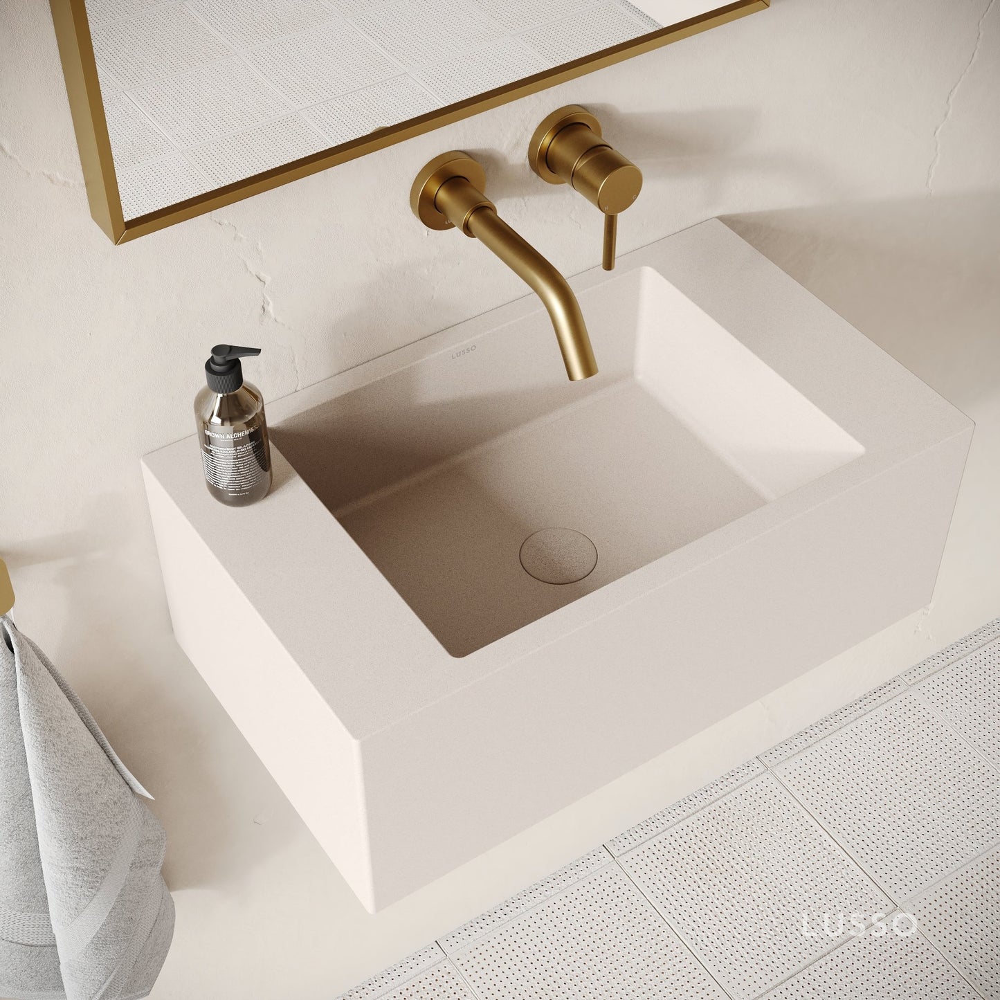 Blocco Shore Concrete Wall Hung Basin 600mm