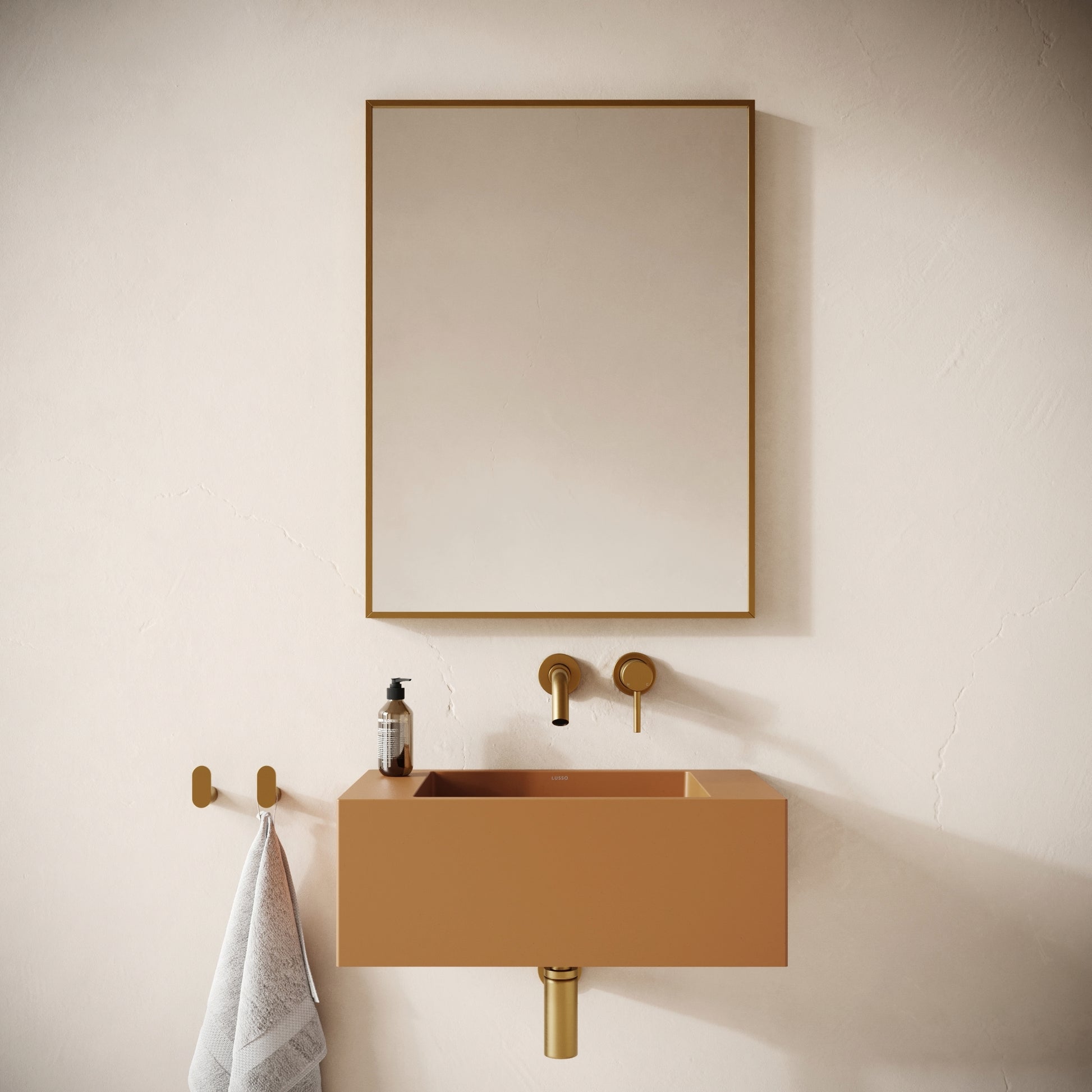 Blocco Sienna Concrete Wall Hung Basin 600mm