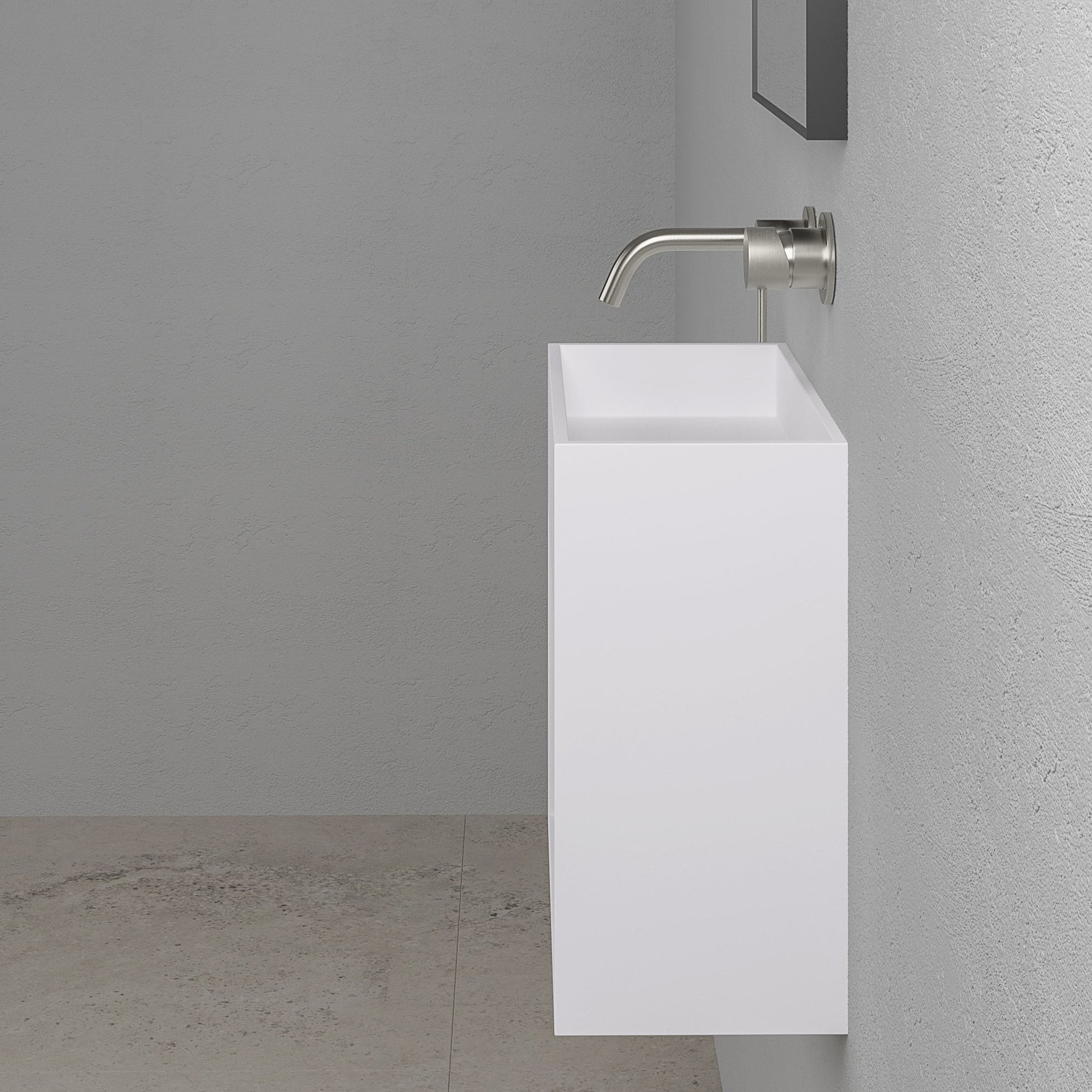 Blok Wall Hung Compact Stone Basin 400mm