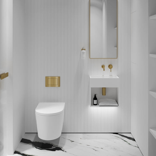 Blok Wall Hung Compact Stone Basin 400mm