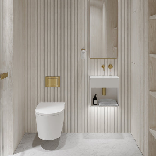 Blok Wall Hung Compact Stone Basin 400mm