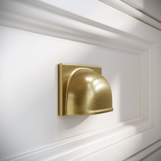 Brook Brushed Gold Cup Handle