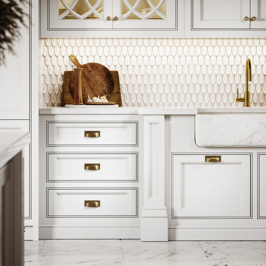 Brook Brushed Gold Cup Handle