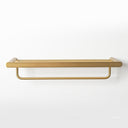 Luxe Brushed Gold Towel Shelf With Rail 600mm