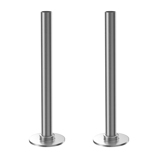 Brushed Stainless Radiator Pipe Extension Kit 180mm