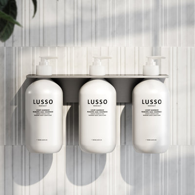 Brushed Stainless Triple Soap Dispenser Wall Bracket