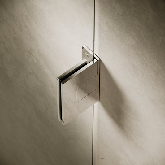 Cabina Chrome Frameless Hinged Bath Shower Screen 800mm