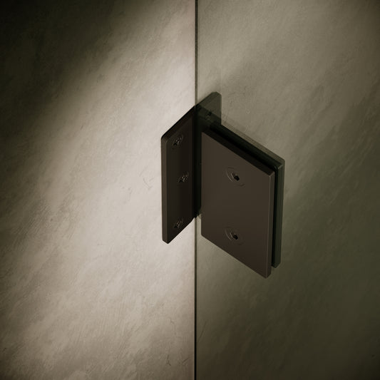 Cabina Matte Black Frameless Hinged Bath Shower Screen 800mm