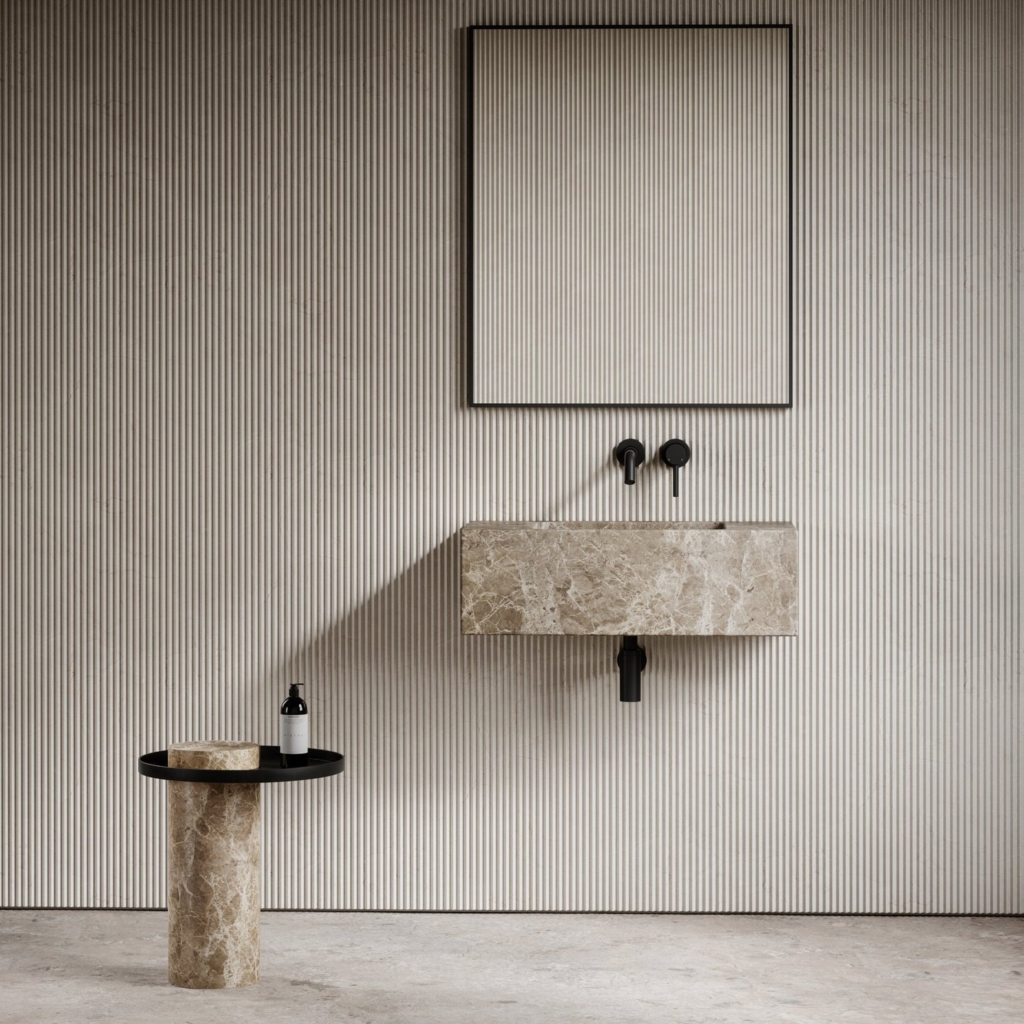 Calla Brown Emperador Marble Basin 700