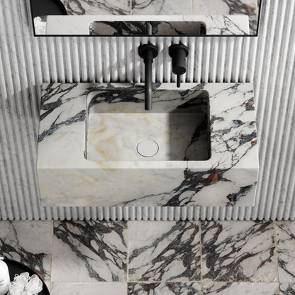 Calla Calacatta Viola Marble Wall Mounted Basin 700mm
