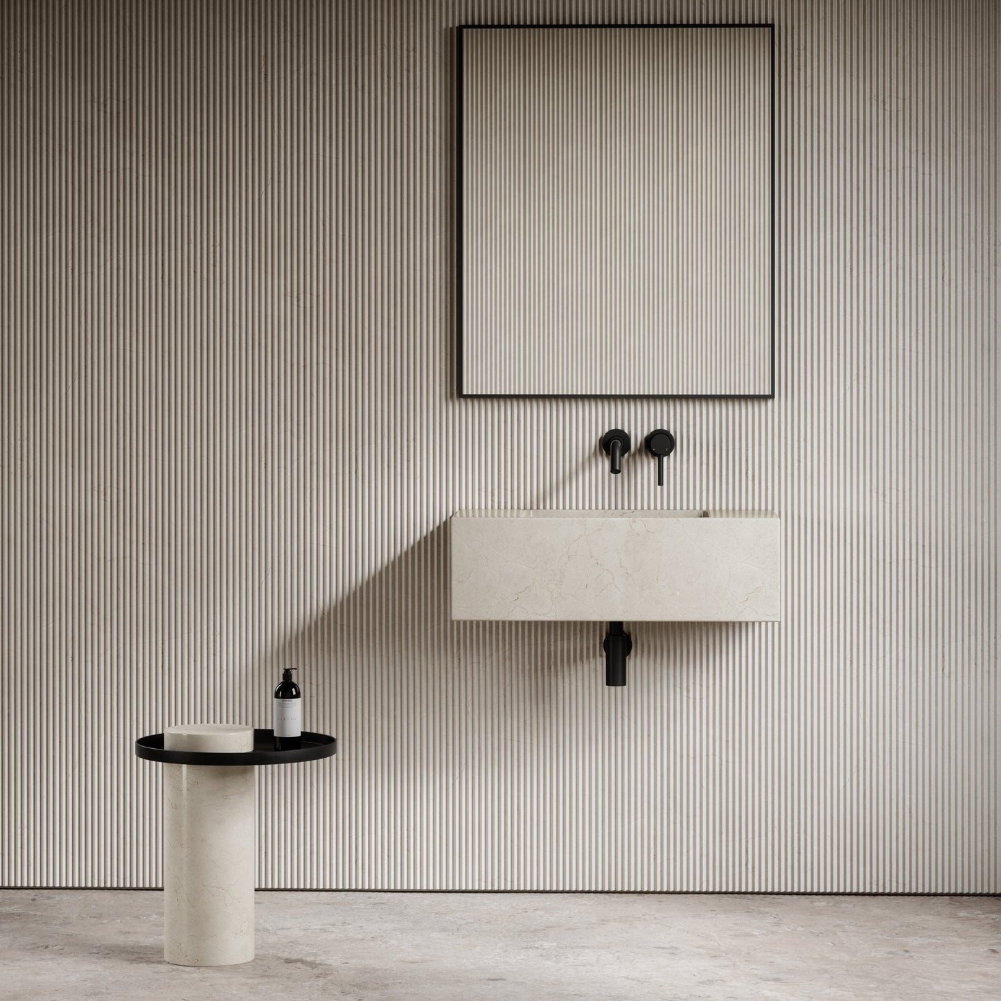 Calla Crema Marfil Marble Wall Hung Basin 700mm