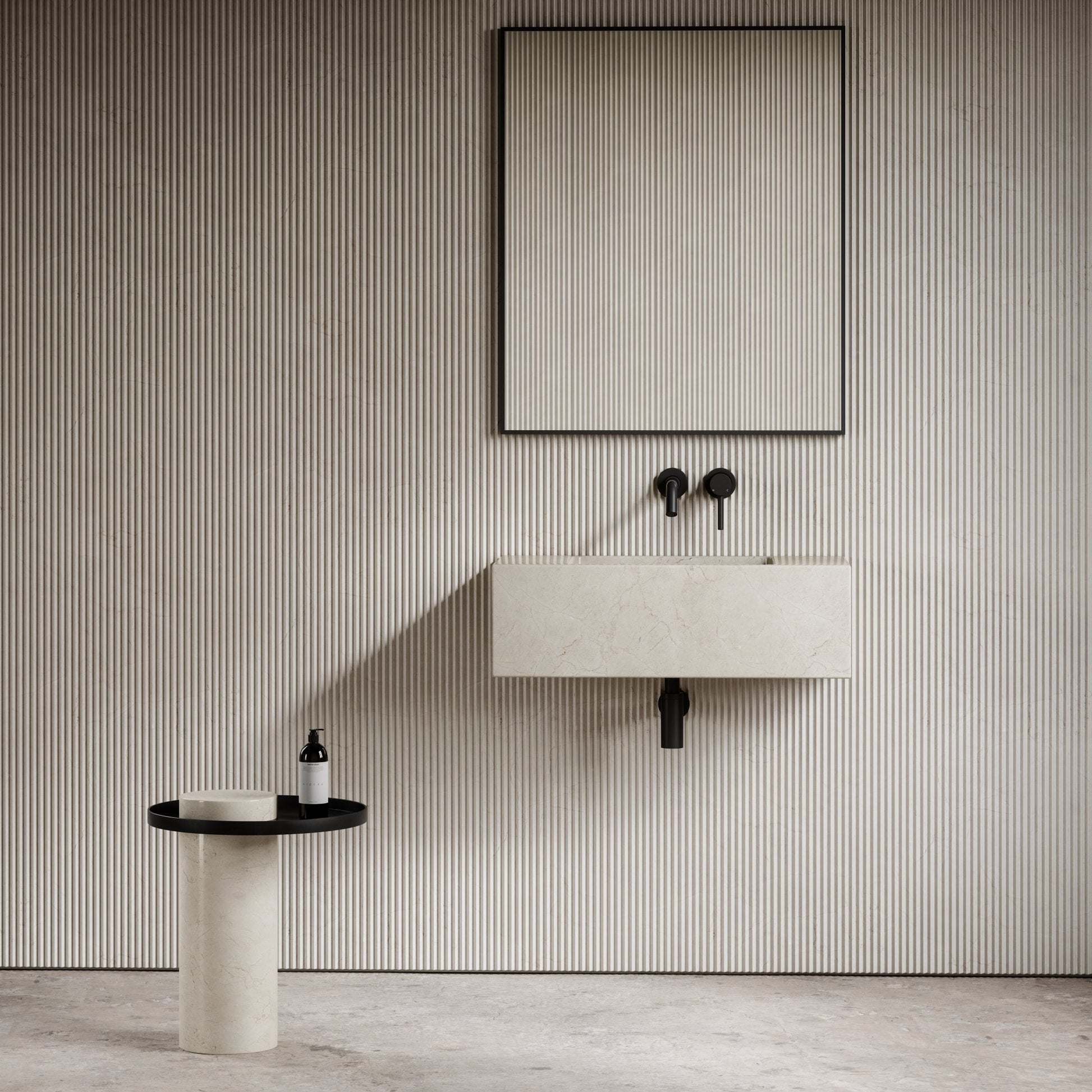 Calla Crema Marfil Marble Wall Hung Basin 700mm
