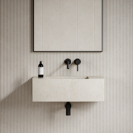 Calla Crema Marfil Marble Wall Hung Basin 700mm