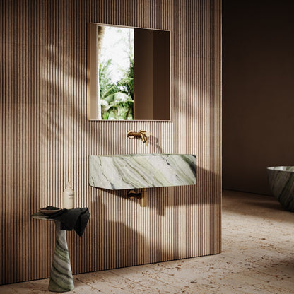 Calla Jade Green Marble Wall Mounted Basin 700mm