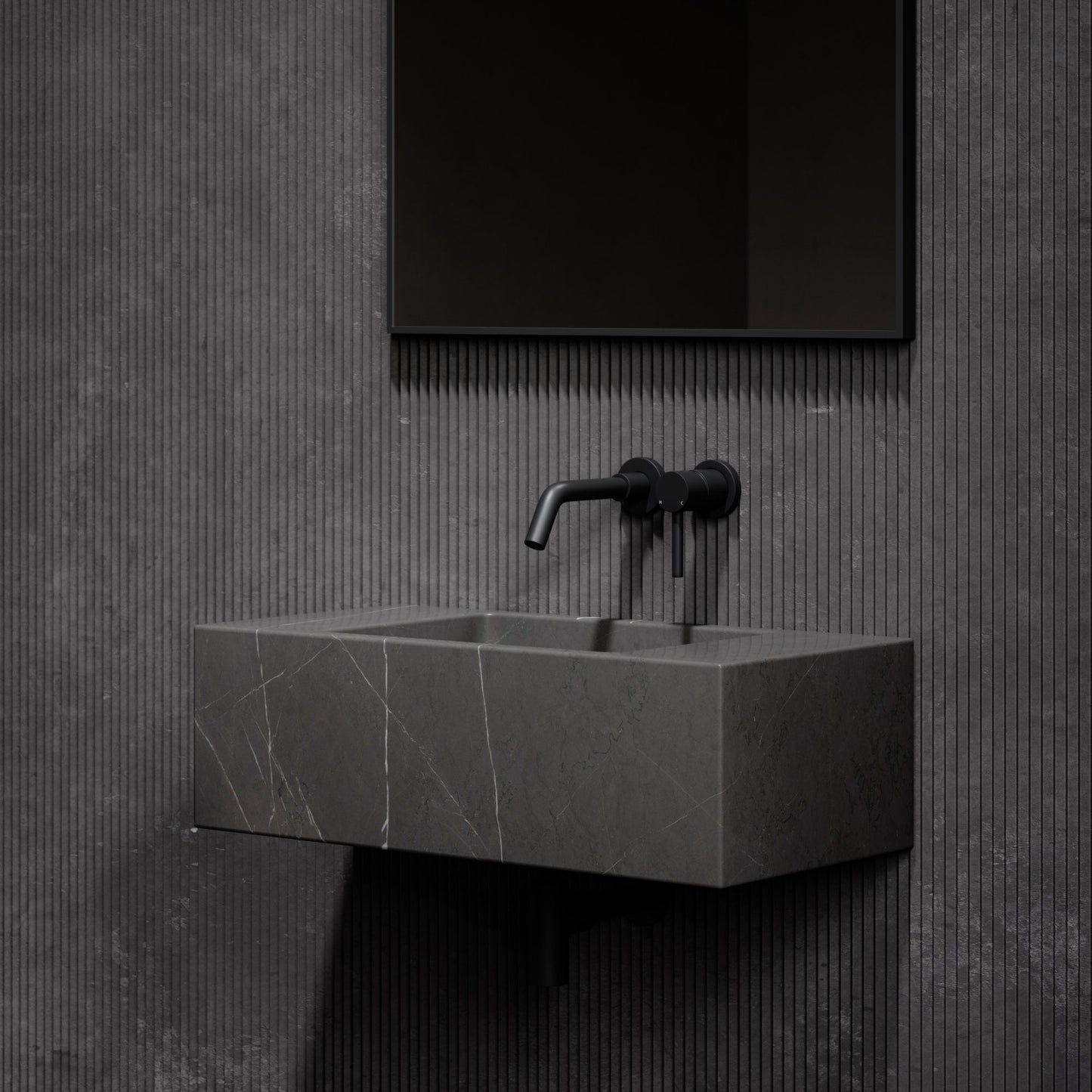 Calla Pietra Grey Marble Wall Hung Basin 700mm