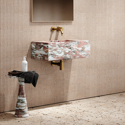 Calla Rosa Norwegian Marble Wall Mounted Basin 700mm