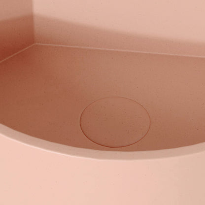 Cantiera Blush Concrete Wall Hung Corner Basin 300mm