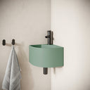 Cantiera Seafoam Concrete Wall Hung Corner Basin 300mm