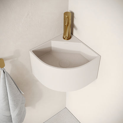 Cantiera Shore Concrete Wall Hung Corner Basin 300mm