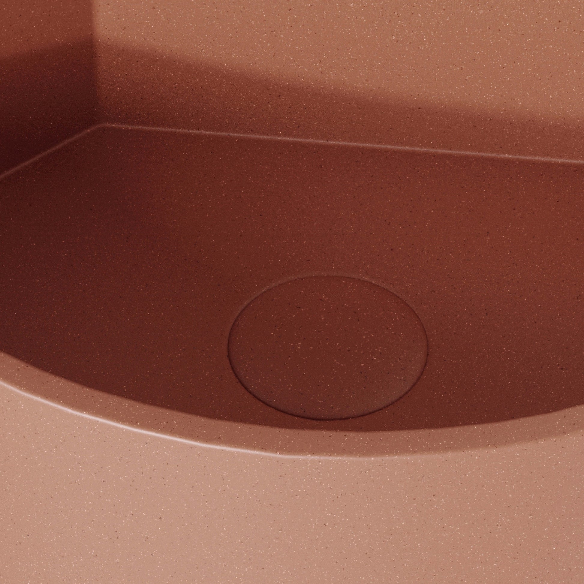 Cantiera Terracotta Concrete Wall Hung Corner Basin 300mm