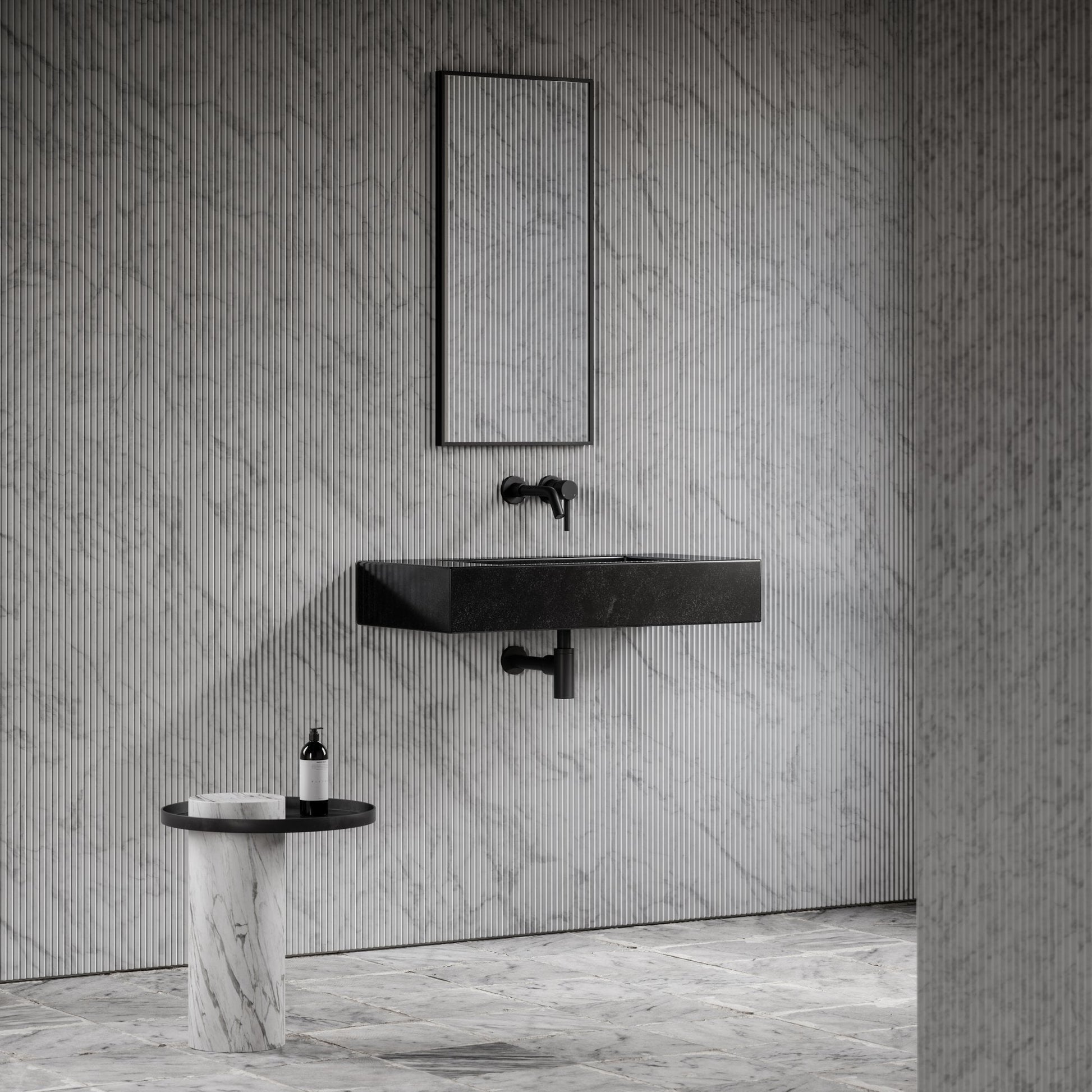 Capri Blue Limestone Marble Wall Hung Basin 800mm