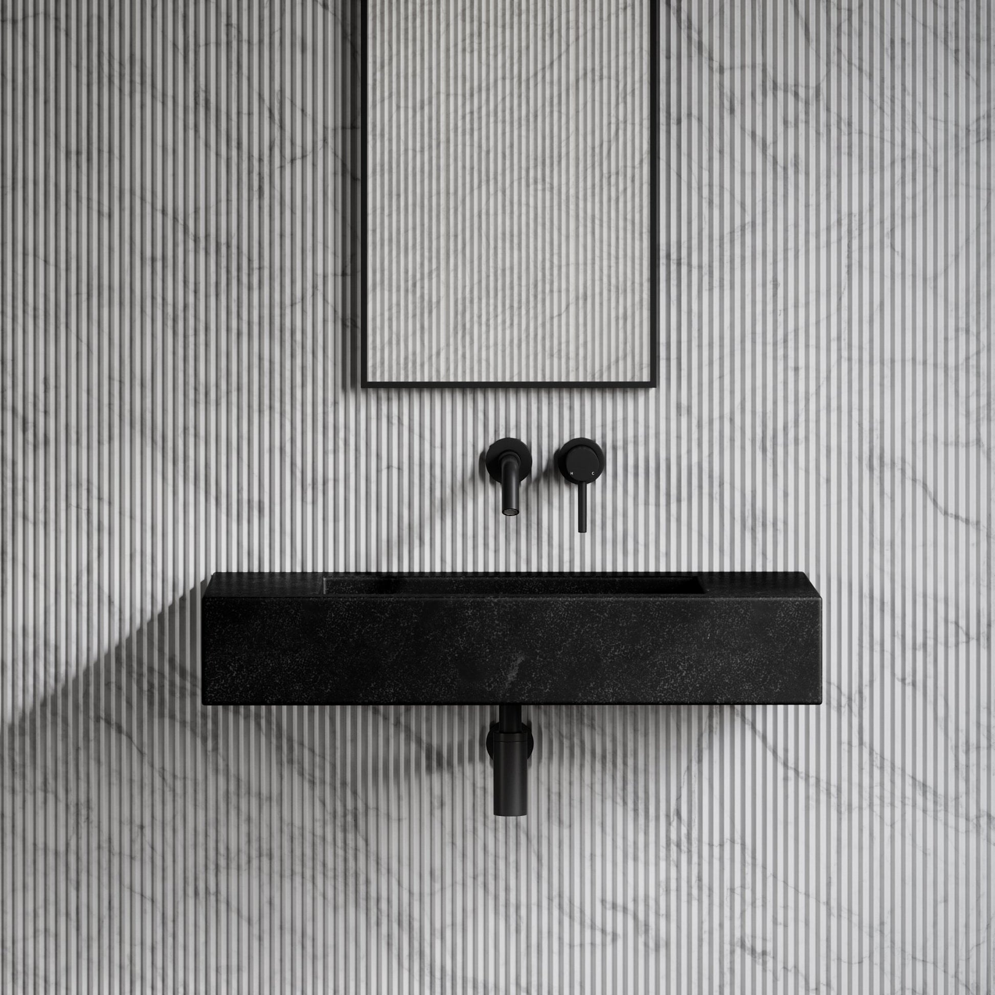 Capri Blue Limestone Marble Wall Hung Basin 800mm