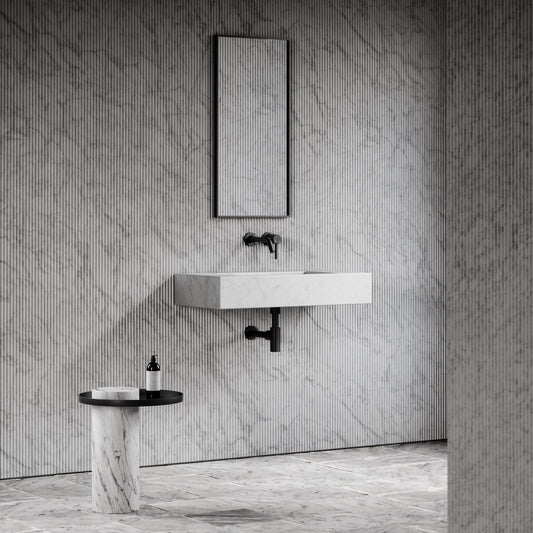 Capri Carrara Marble Wall Hung Basin 800mm