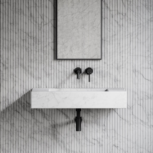 Capri Carrara Marble Wall Hung Basin 800mm