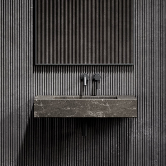 Capri Hermes Grey Marble Wall Hung Basin 800mm
