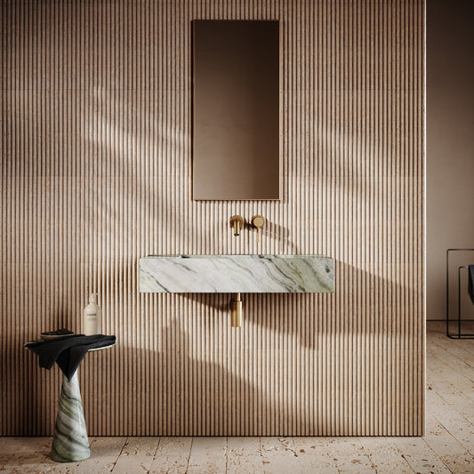 Capri Jade Green Marble Wall Mounted Basin 800mm