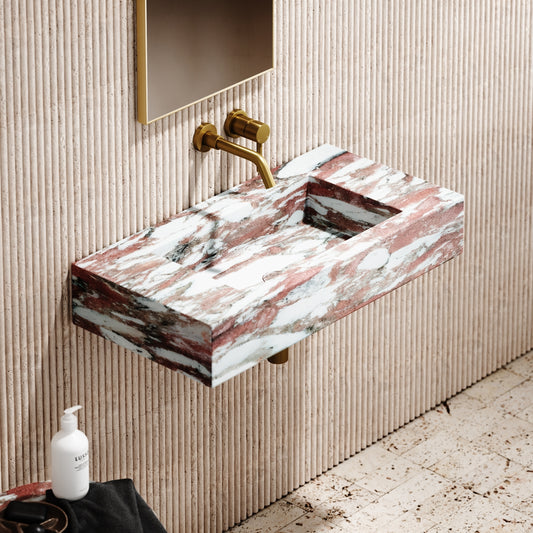 Capri Rosa Norwegian Marble Wall Mounted Basin 800mm