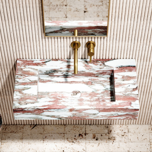 Capri Rosa Norwegian Marble Wall Mounted Basin 800mm