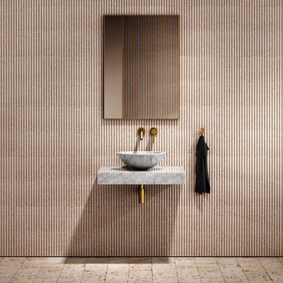 Carrara Marble Countertop Basin Shelf 660mm