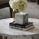 Cassini Arabescato Marble Square Candle Holder
