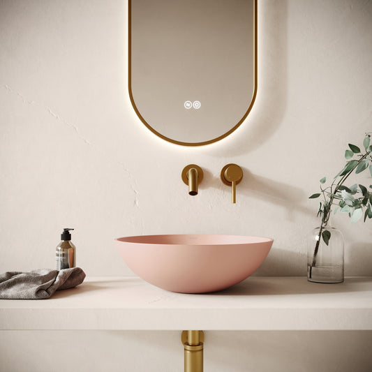 Catino Blush Concrete Countertop Basin 406mm