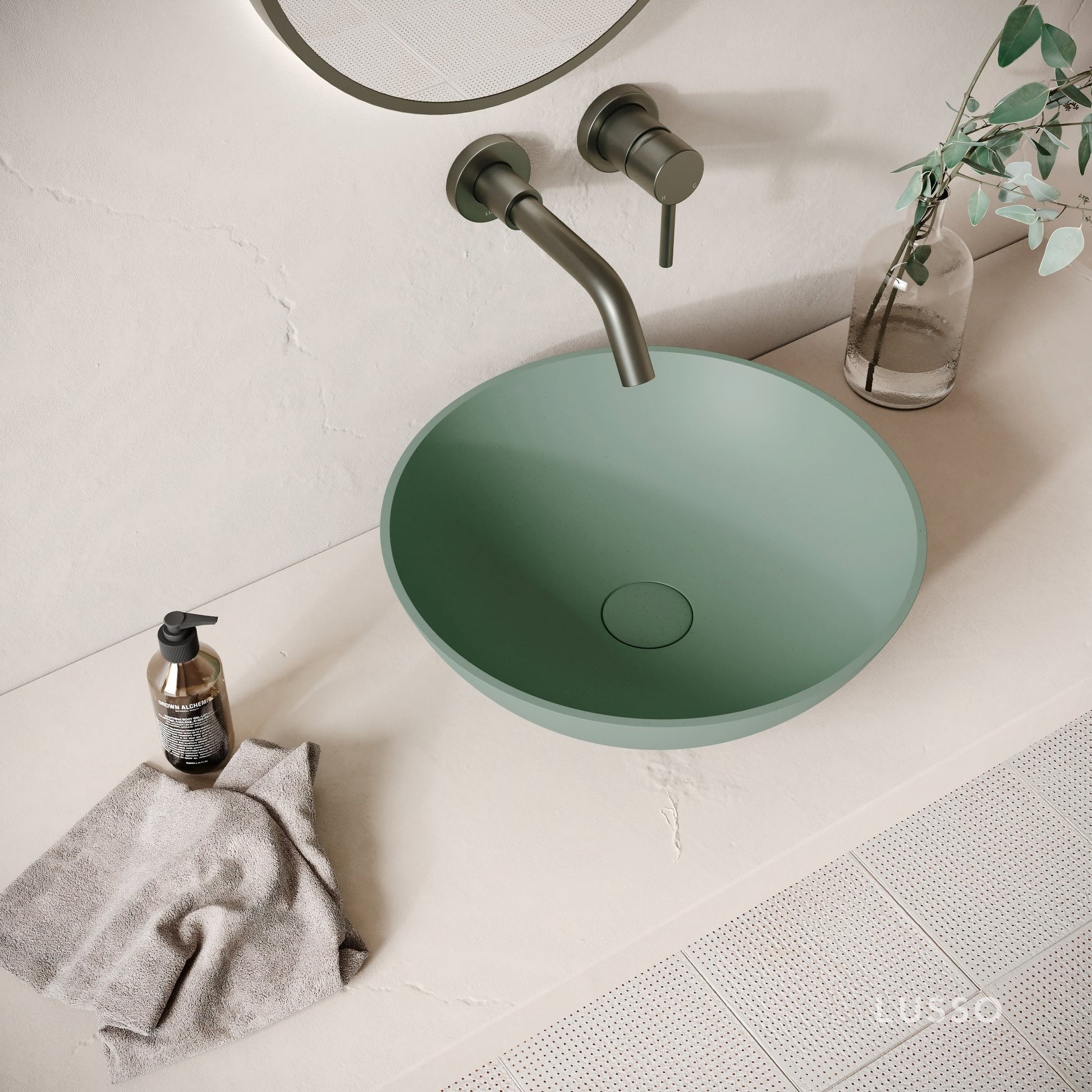 Catino Seafoam Concrete Countertop Basin 406mm