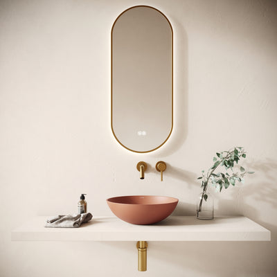 Catino Terracotta Concrete Countertop Basin 406mm
