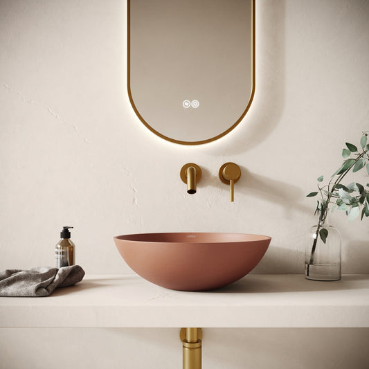 Catino Terracotta Concrete Countertop Basin 406mm