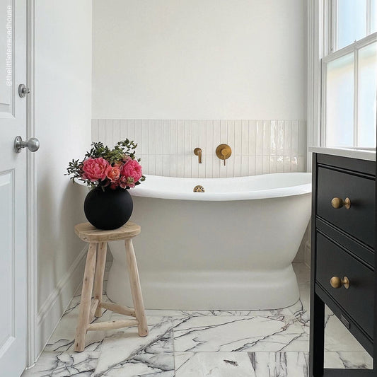 Charsley Matte Cream Freestanding Roll Top Cast Iron Bath 1500mm