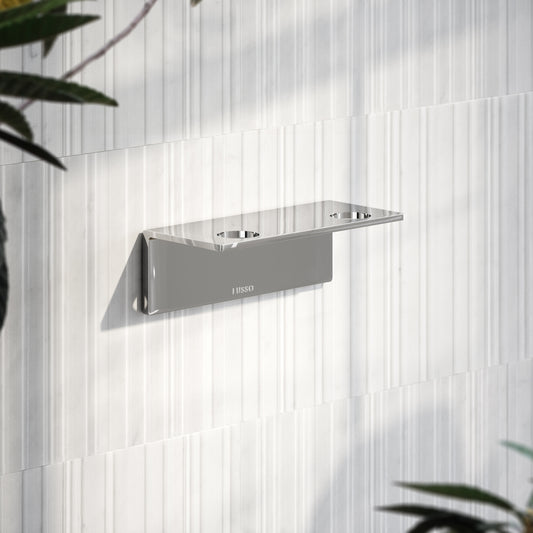Chrome Double Soap Dispenser Wall Bracket